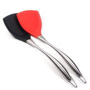 Silicone Spatula Turner Stainless Steel Handle Kitchen Spatula Nonstick Cooking Spatula Egg Turner Wok Shovel Cooking Utensils