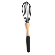 Silicone Wood Turner Soup Spoon Spatula Brush Scraper Pasta Server Gloves Egg Beater Black Kitchen Cooking Tools Kitchenware