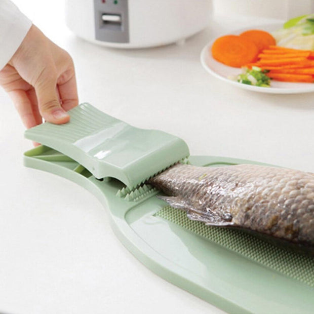 Non-slip fish attached to cutting board kitchen gadgets non-slip plastic seal block with clip thickening fixed board