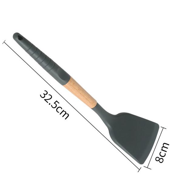 Silicone Spatula Cooking Turner Slotted Ladle Egg Soup Leakage Shovel Non-stick Spatula Basting Utensils Durable Kitchen Tools