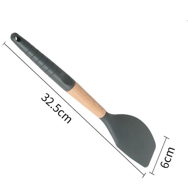 Silicone Spatula Cooking Turner Slotted Ladle Egg Soup Leakage Shovel Non-stick Spatula Basting Utensils Durable Kitchen Tools